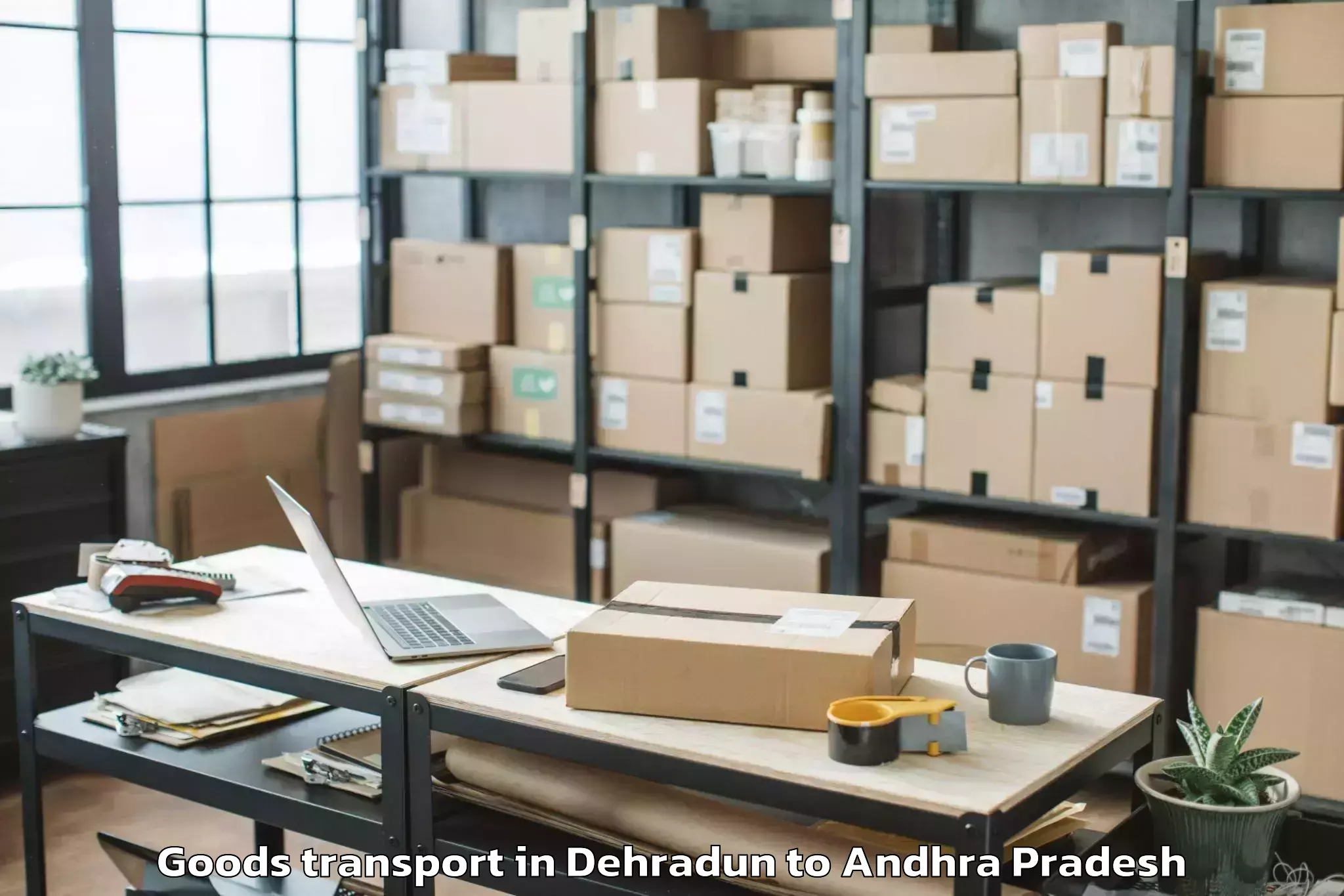 Reliable Dehradun to Nandikotkur Goods Transport